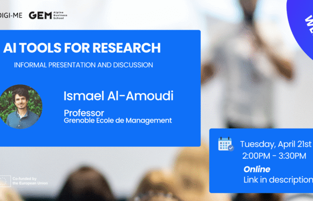 🤖 WEBINAR – AI Tools for Research: an informal presentation and discussion
